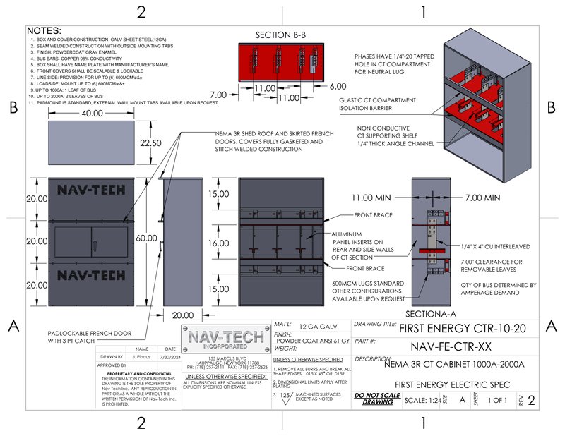 NAV-FE-CTR-XX drawing